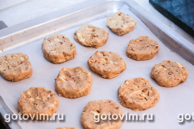 Печенье с белым шоколадом и грецкими орехами, Шаг 06
