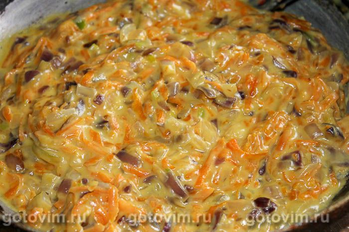 Печеночные блинчики с овощной начинкой, Шаг 02