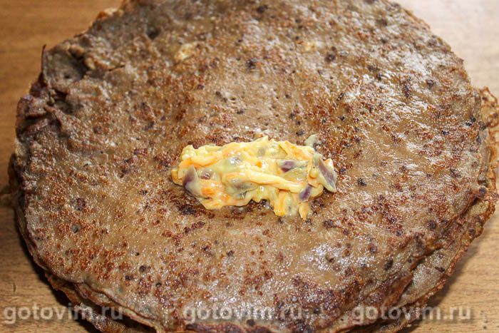 Печеночные блинчики с овощной начинкой, Шаг 05
