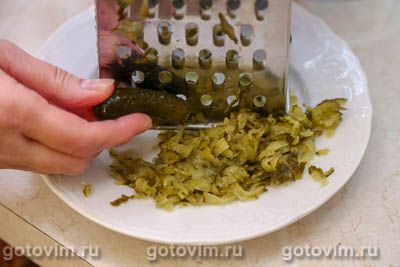 Салат из печени с солеными огурцами, Шаг 04