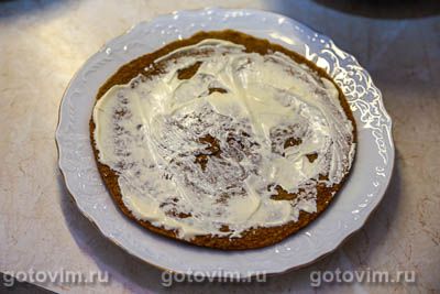 Печеночный торт с баклажанами и грецким орехами, Шаг 11