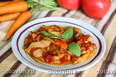 Фотография рецепта Печеный перец в томатном соусе 