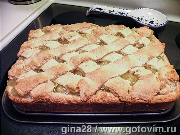 Пирог с ананасовой начинкой. Фотография рецепта
