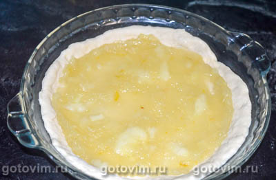 Пирог с яблочным джемом из готового дрожжевого теста, Шаг 05