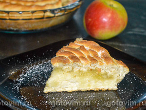 Пирог с яблочным джемом из готового дрожжевого теста