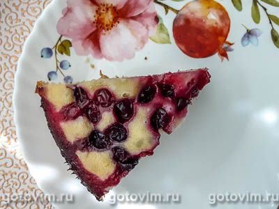 Фотография рецепта Пирог с ягодами в мультиварке