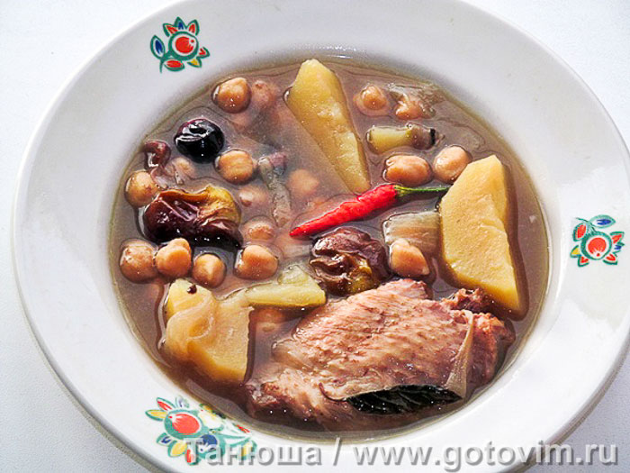 Азербайджанский мясной суп пити. Фотография рецепта