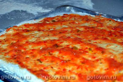 Пицца с сыром и копченой курицей, Шаг 02
