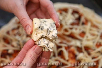 Пицца с курицей буффало и сыром с голубой плесенью, Шаг 09