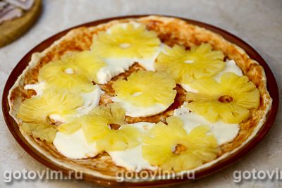 Пицца с курицей и ананасами, Шаг 03