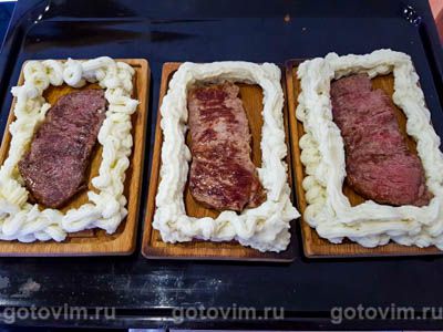 Фатаньерош, Plankstek или мясо на деревянных досках в духовке, Шаг 05