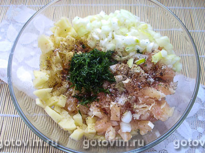 Молдавские лепешки плацинды с картофелем и курицей, Шаг 02
