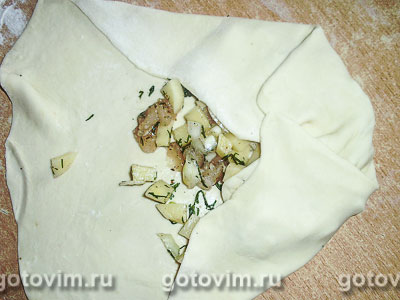 Молдавские лепешки плацинды с картофелем и курицей, Шаг 07