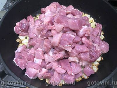 Рис с мясом на сковороде, Шаг 02