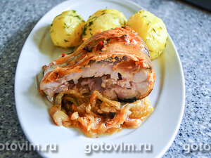 Рыба, запеченная по-гурмански (рецепт югославской кухни)