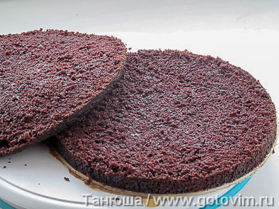 Постный шоколадный бисквит. Фото-рецепт