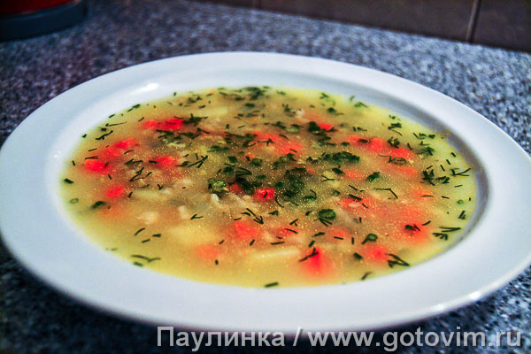 Постный суп с геркулесом. Фотография рецепта