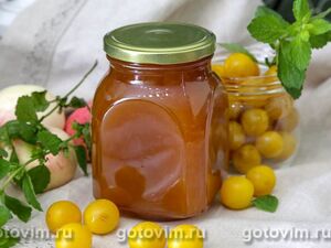 Джем из желтой алычи в микроволновке