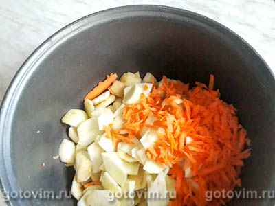 Яблочное повидло с морковью и лимоном в мультиварке, Шаг 03