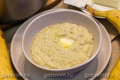 Пшенная каша с бананами