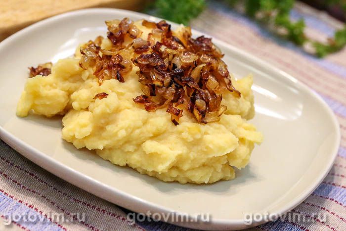 Картофельное пюре с горохом. Фотография рецепта