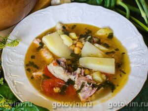 Путук из баранины с нутом - армянский суп в глиняном горшочке