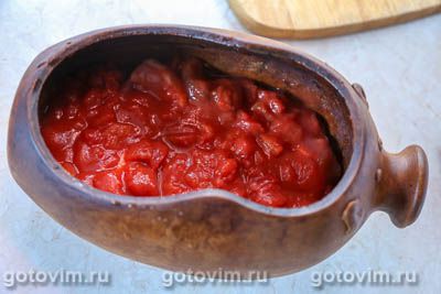 Овощное рагу с мясом, баклажанами и рисом в горшочке, Шаг 03