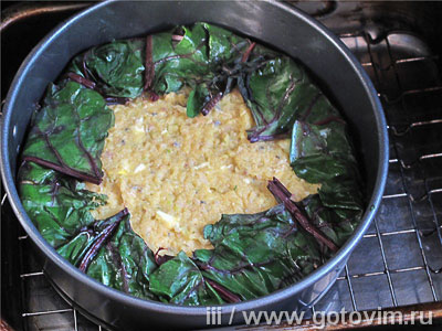 Рыбный пирог в листьях мангольда (рыбная запеканка), Шаг 05