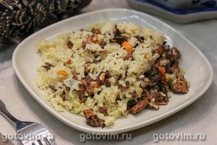 Рис с жареными строчками . Фотография рецепта