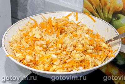 Рисовая запеканка с яблоками и морковью, Шаг 05