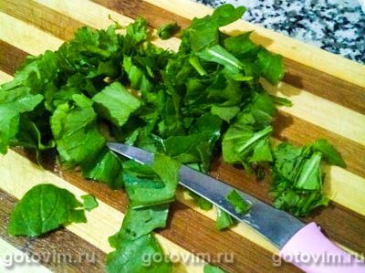 Салат из артишоков с брынзой, огурцом и рукколой , Шаг 05