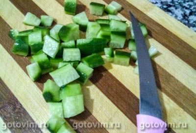 Салат из артишоков с брынзой, огурцом и рукколой , Шаг 06