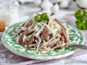 Вкусный салат из редьки с морковью