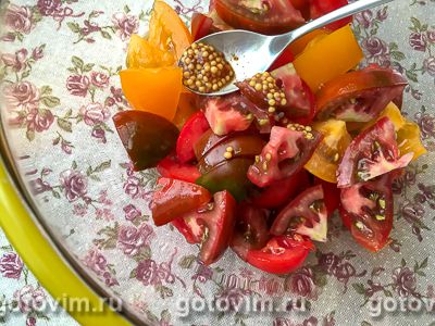 Салат из цветной капусты с помидорами и яйцами, Шаг 04