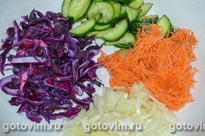 Салат из краснокочанной капусты, Шаг 05