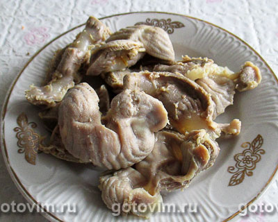 Корейский салат с куриными желудками, Шаг 03