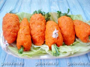 Салат с красной рыбой и морковью