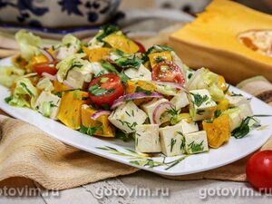 Салат из тофу с тыквой