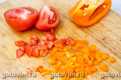 Тёплый овощной салат с печеными баклажанами, Шаг 05