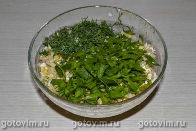 Салат из печени налима с рисом и яйцом, Шаг 07