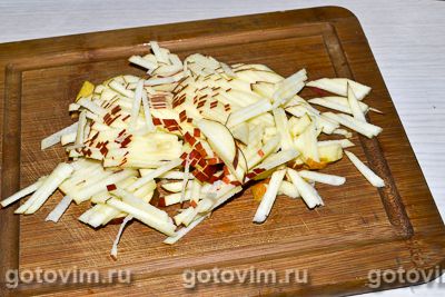 Салат из печени трески с рисом и яблоками, Шаг 06