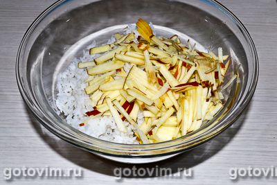 Салат из печени трески с рисом и яблоками, Шаг 07