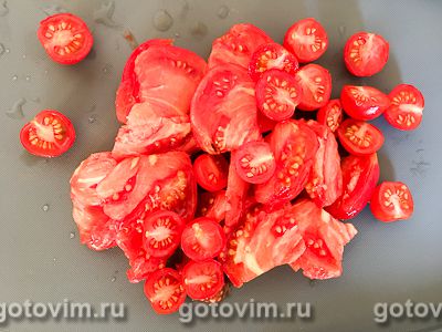 Салат с крабовыми палочками и помидорами «Сен-Флур», Шаг 06