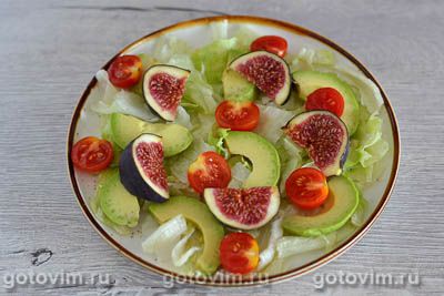 Салат с авокадо и инжиром, Шаг 04