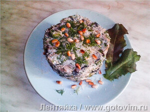Салат из баклажанов с кедровыми орехами