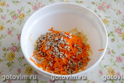 Салат из батата, моркови и семян подсолнечника, Шаг 03
