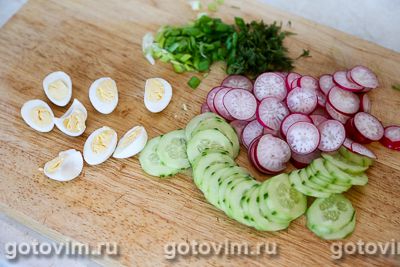 Салат с гребешками и овощами, Шаг 04