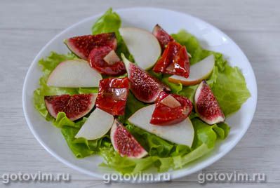 Фруктовый салат со свежим инжиром и грушей, Шаг 05