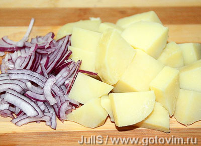 Салат картофельный с квашеной капустой, Шаг 02