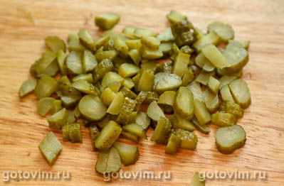 Немецкий картофельный салат с луком и огурцами, Шаг 03